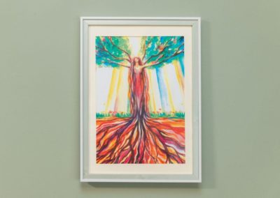 インテリア絵赤